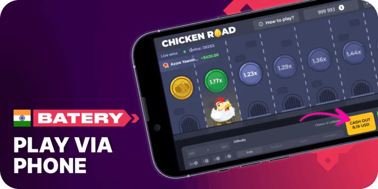 Play Chicken Road using your Phone - Batery India