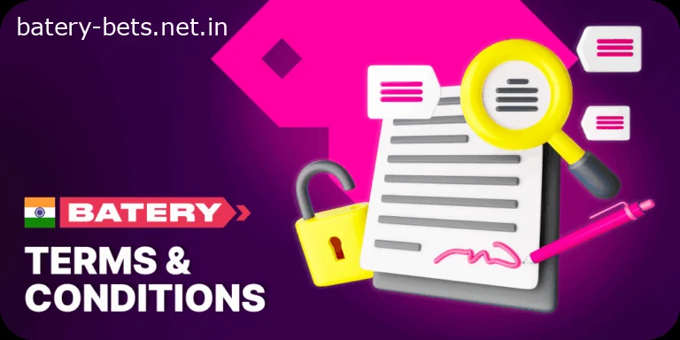 Terms and Conditions for Indian players at Batery